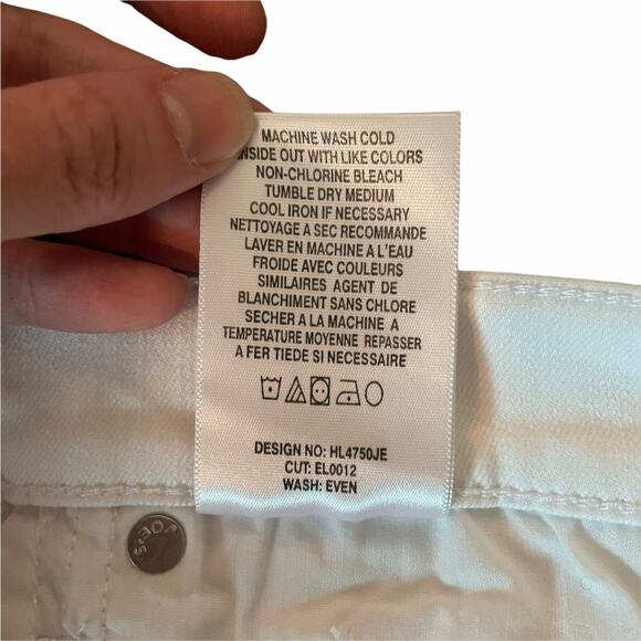 Joe's Cuffed White Denim Shorts - Picture 7 of 8